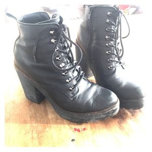 Combat Style High Platform Boot